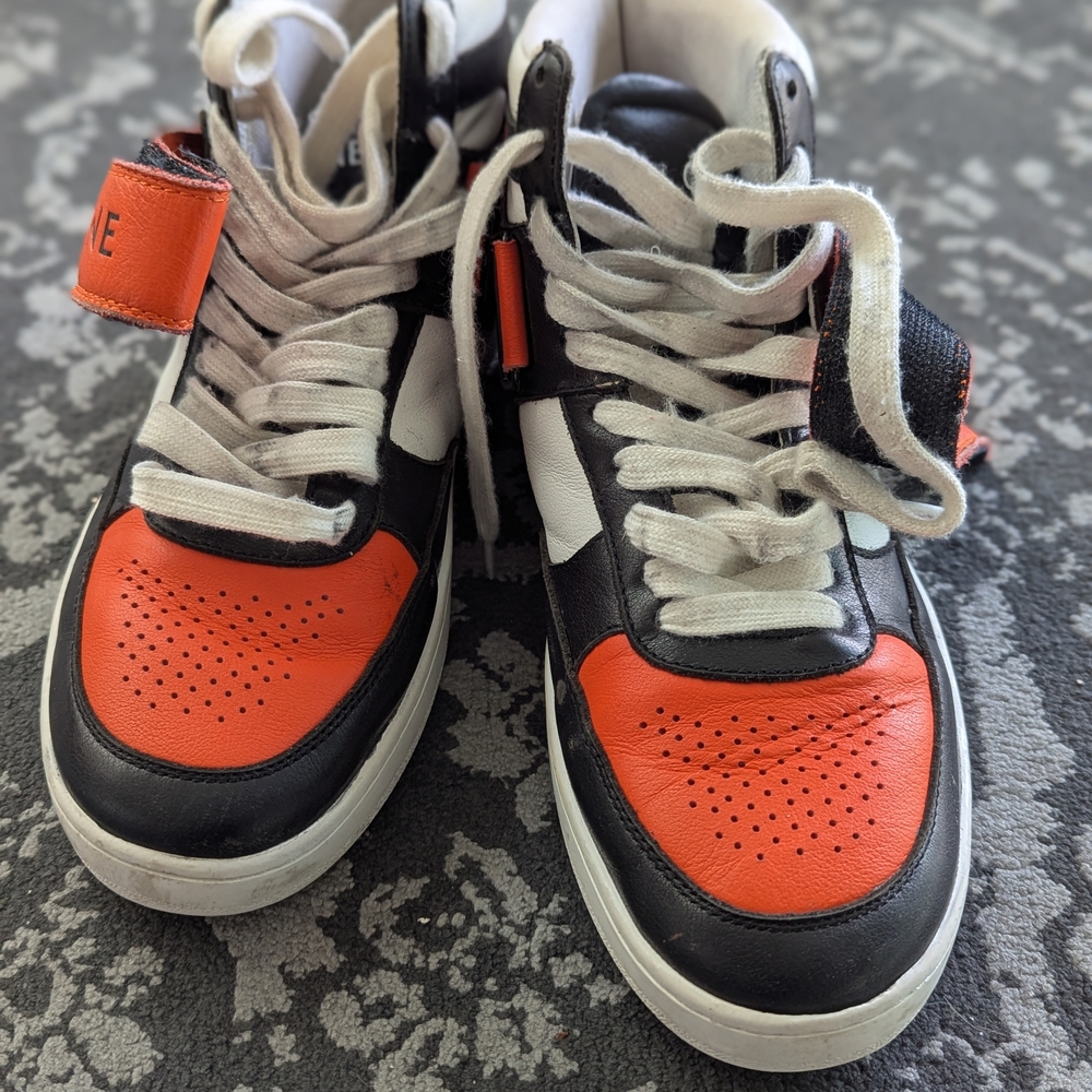 Celine Black and Orange High-Top Sneakers - Picture 1 of 12